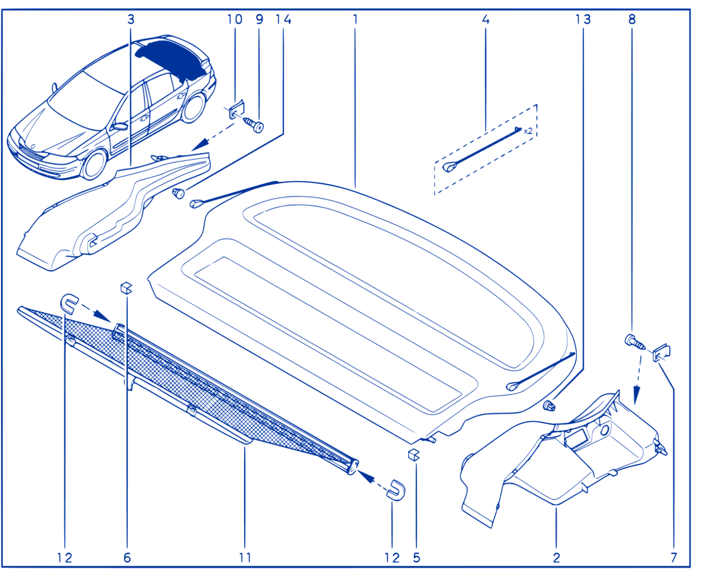 Rear Parcel Shelf - 00133451