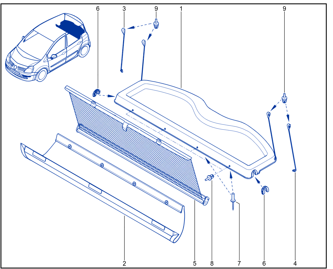 Rear Parcel Shelf - 01003033