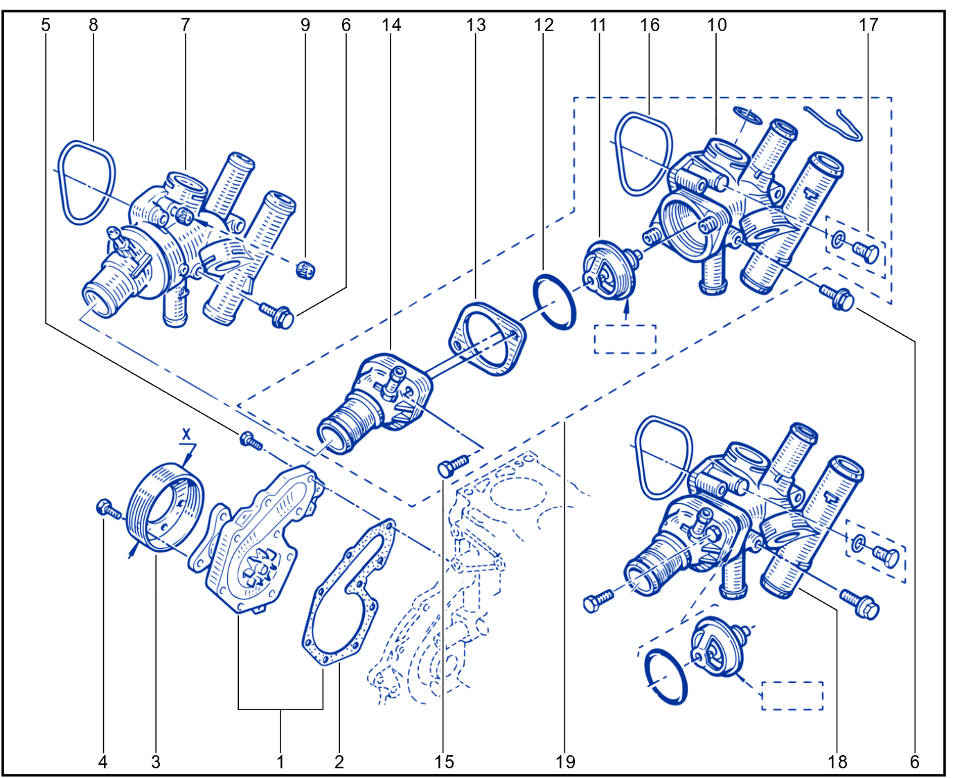 Water Pump - Coolant Unit - 01003046