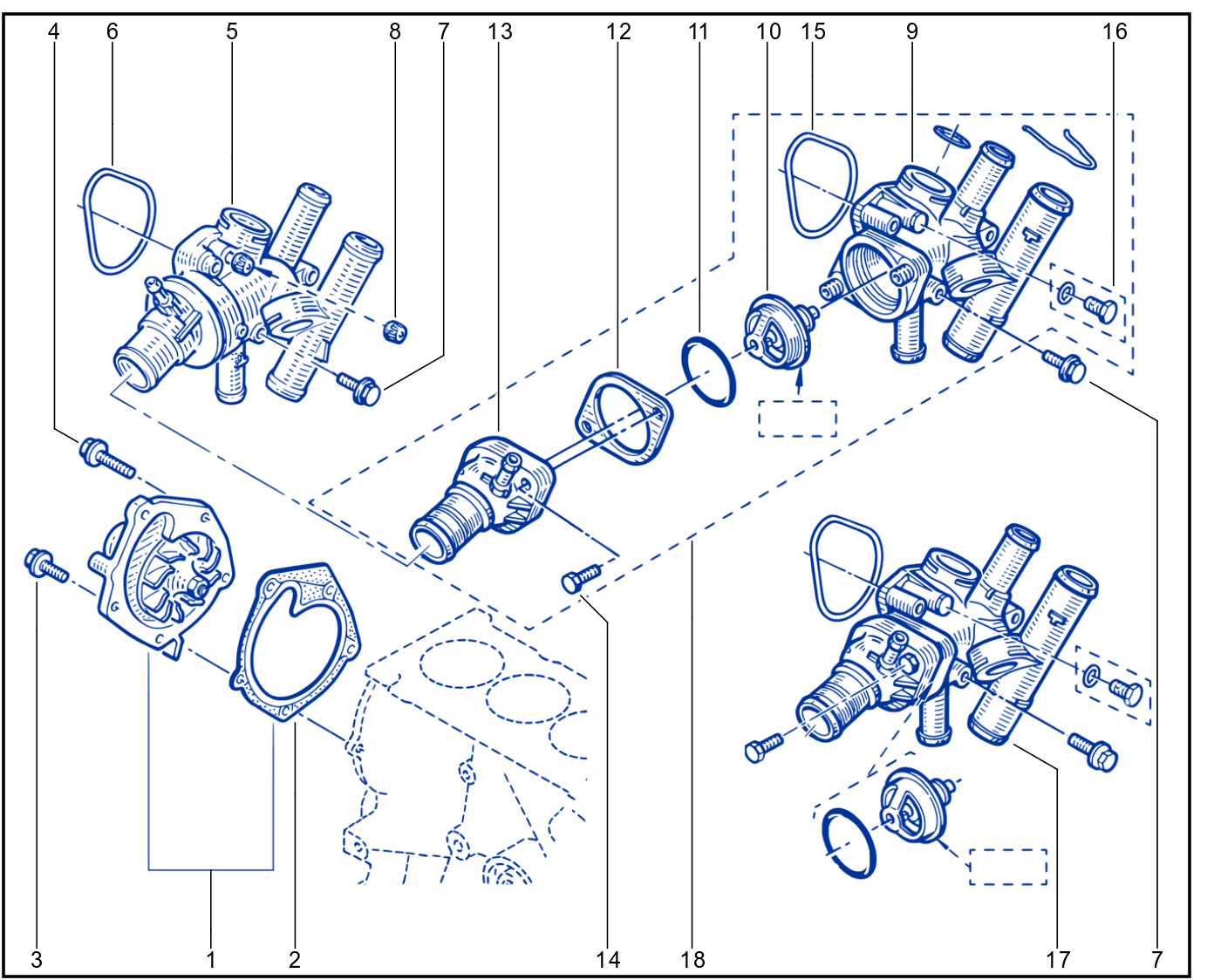 Water Pump - Coolant Unit - 01003053
