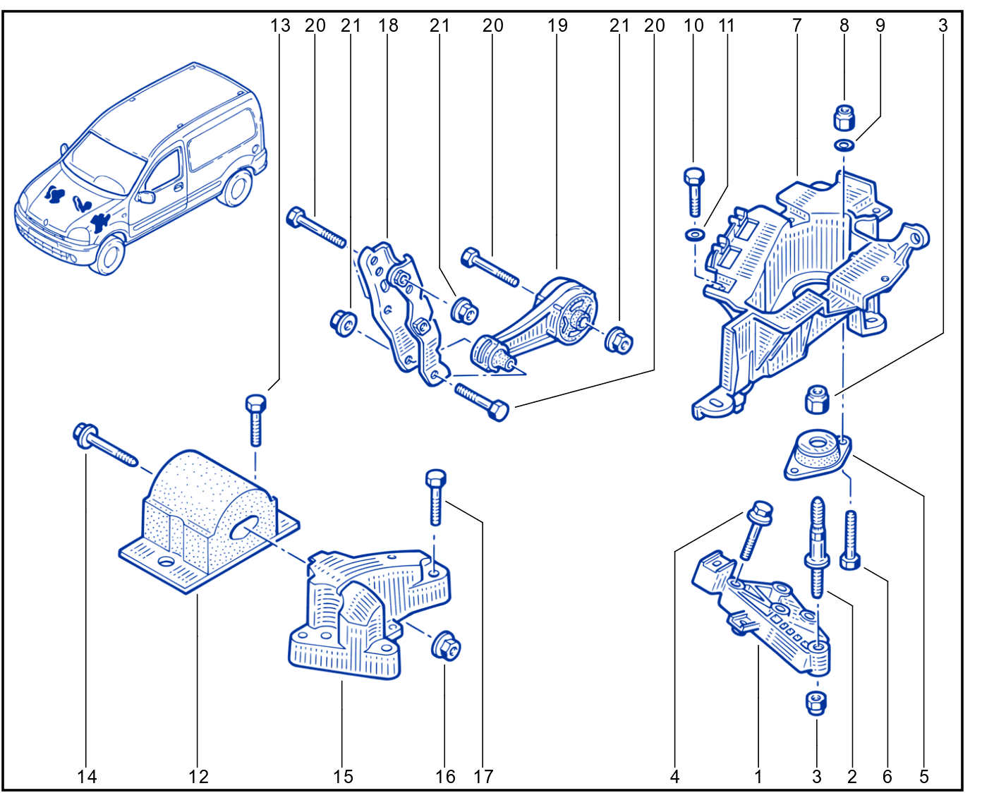 Engine And Transmission Assembly Support - 01003412