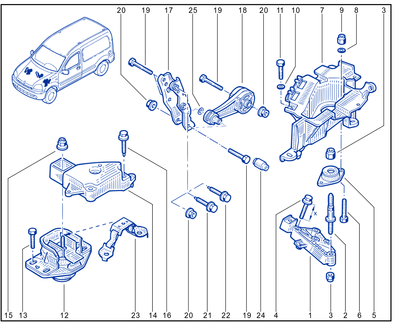 Engine And Transmission Assembly Support - 01003425