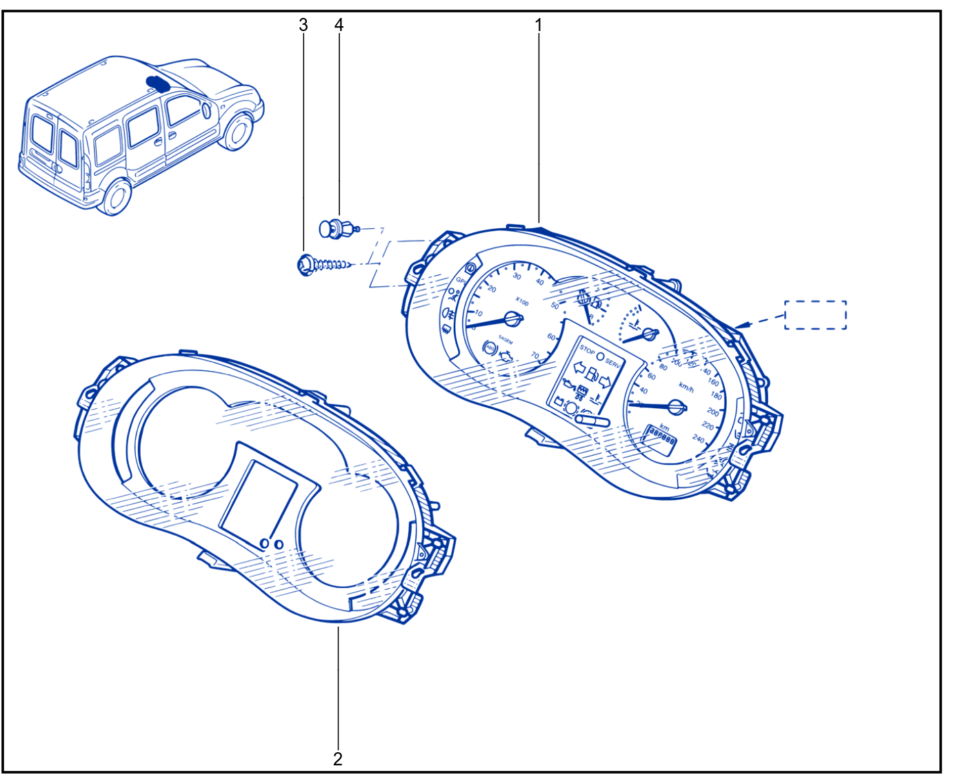 Instrument Panel - Remote Display - 01003701