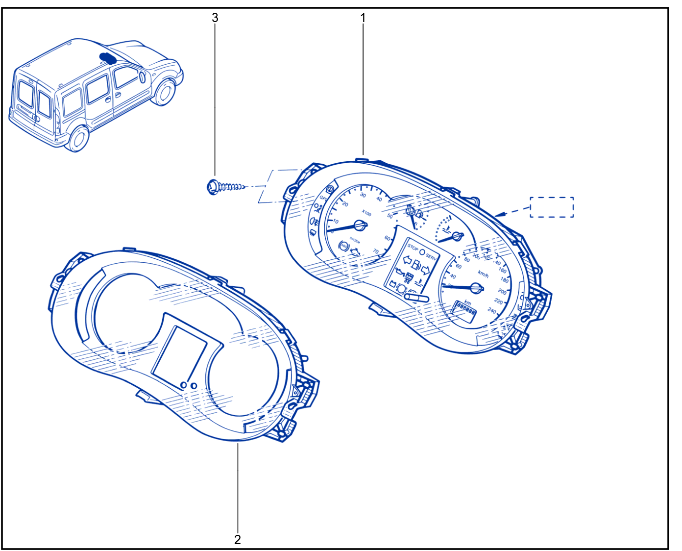 Instrument Panel - Remote Display - 01003823