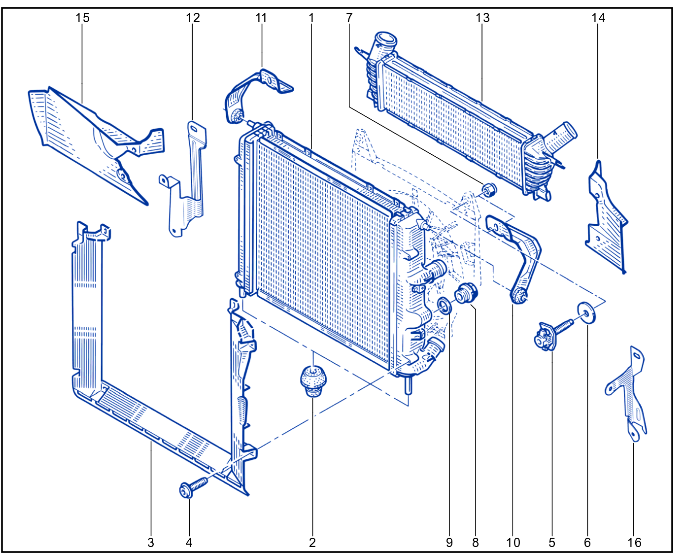 Radiator - Engine Cooling Fan - 01004661