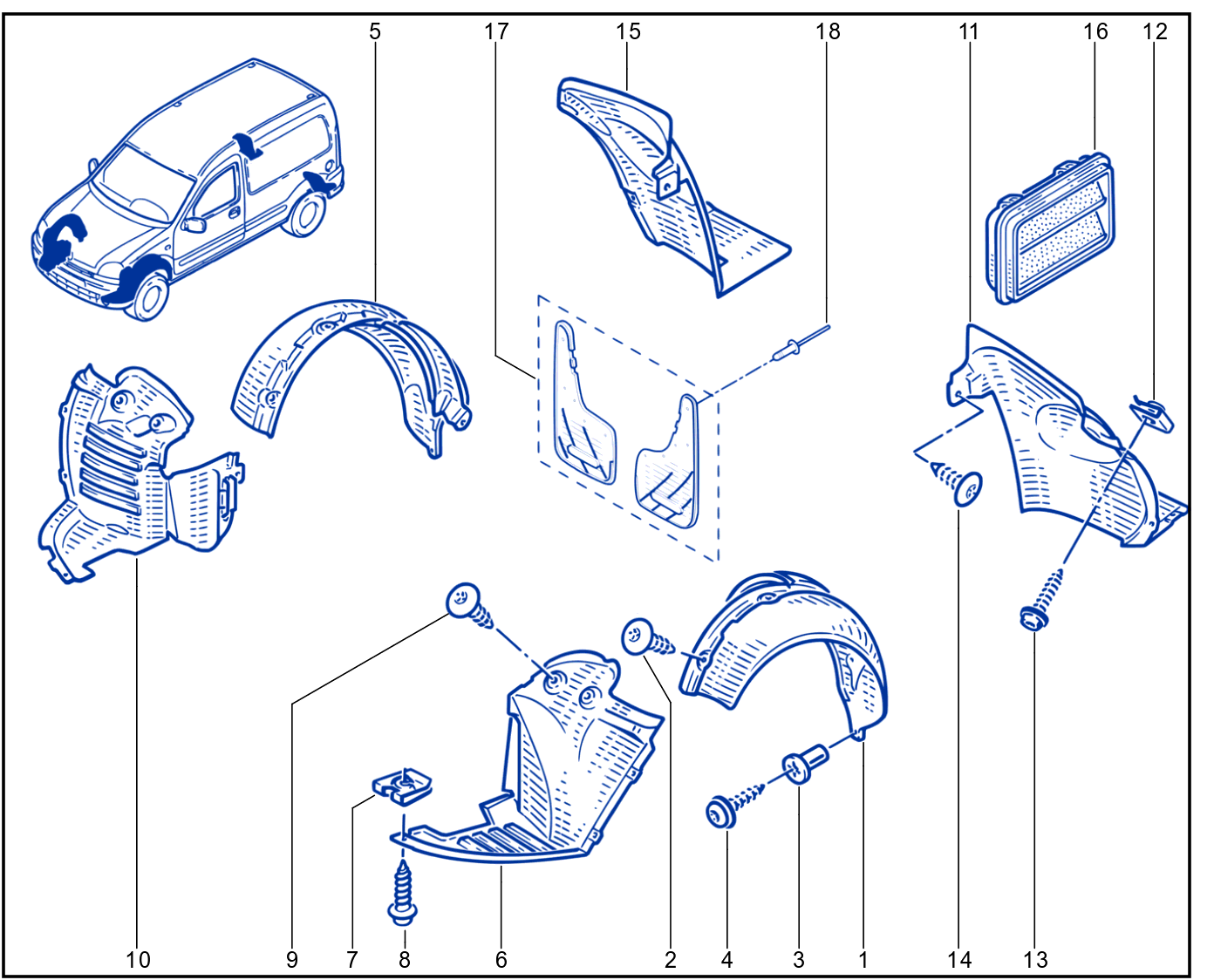 Wheel Arch - Mud Flap - 01004712