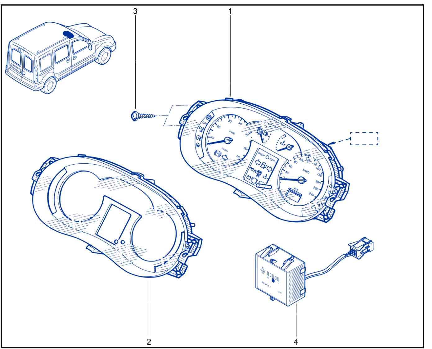 Instrument Panel - Remote Display - 01004731