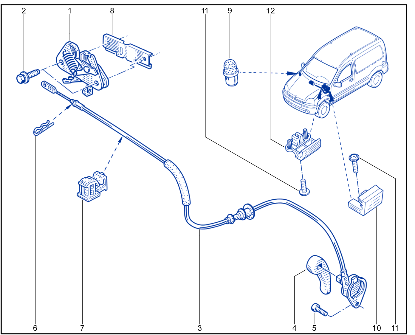 Front Opening Element Control And Mechanism - 01005702