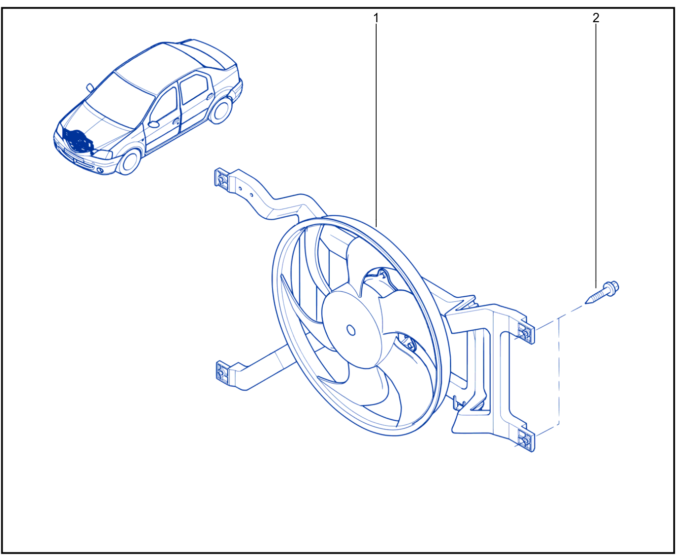 Radiator - Engine Cooling Fan - 01005709