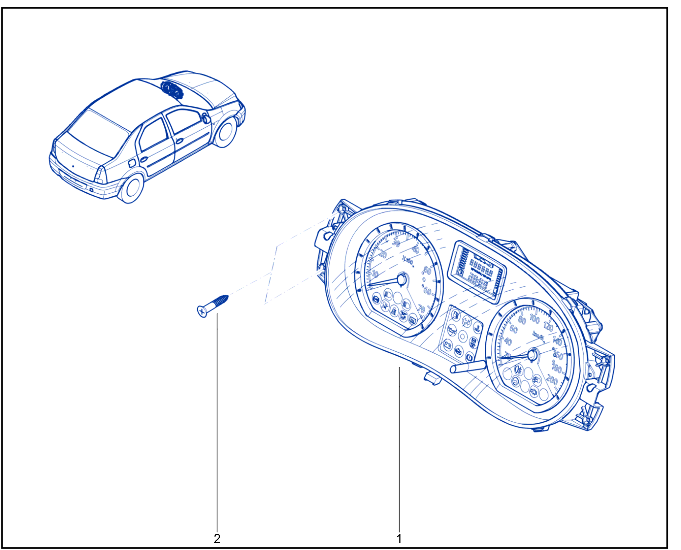 Instrument Panel - Remote Display - 01006158