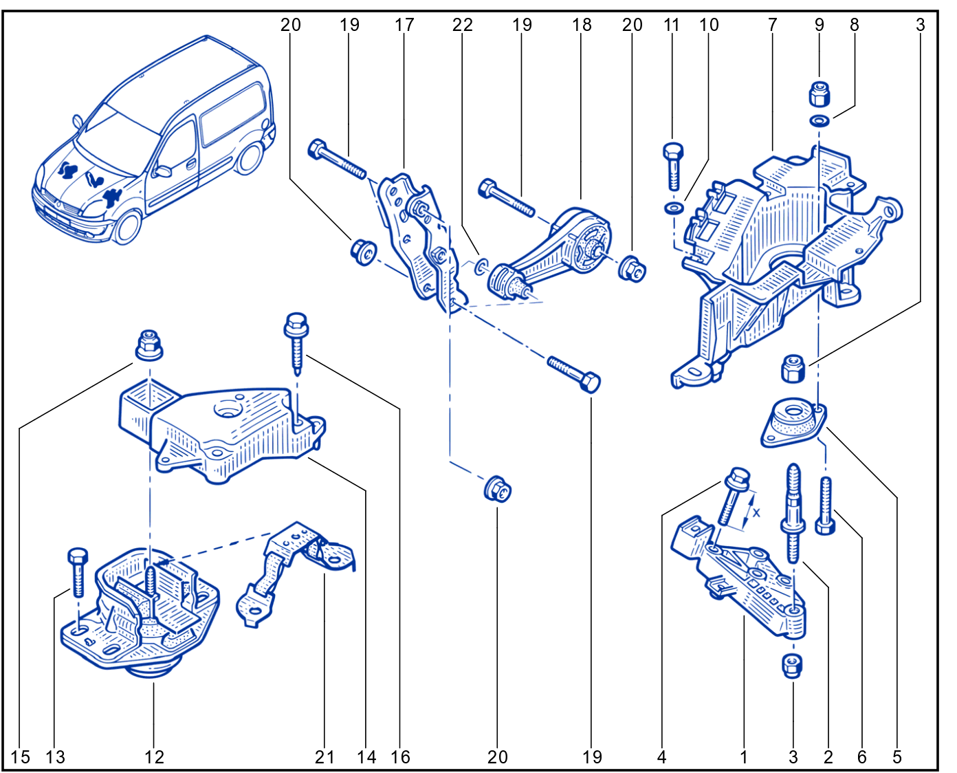 Engine And Transmission Assembly Support - 01007191