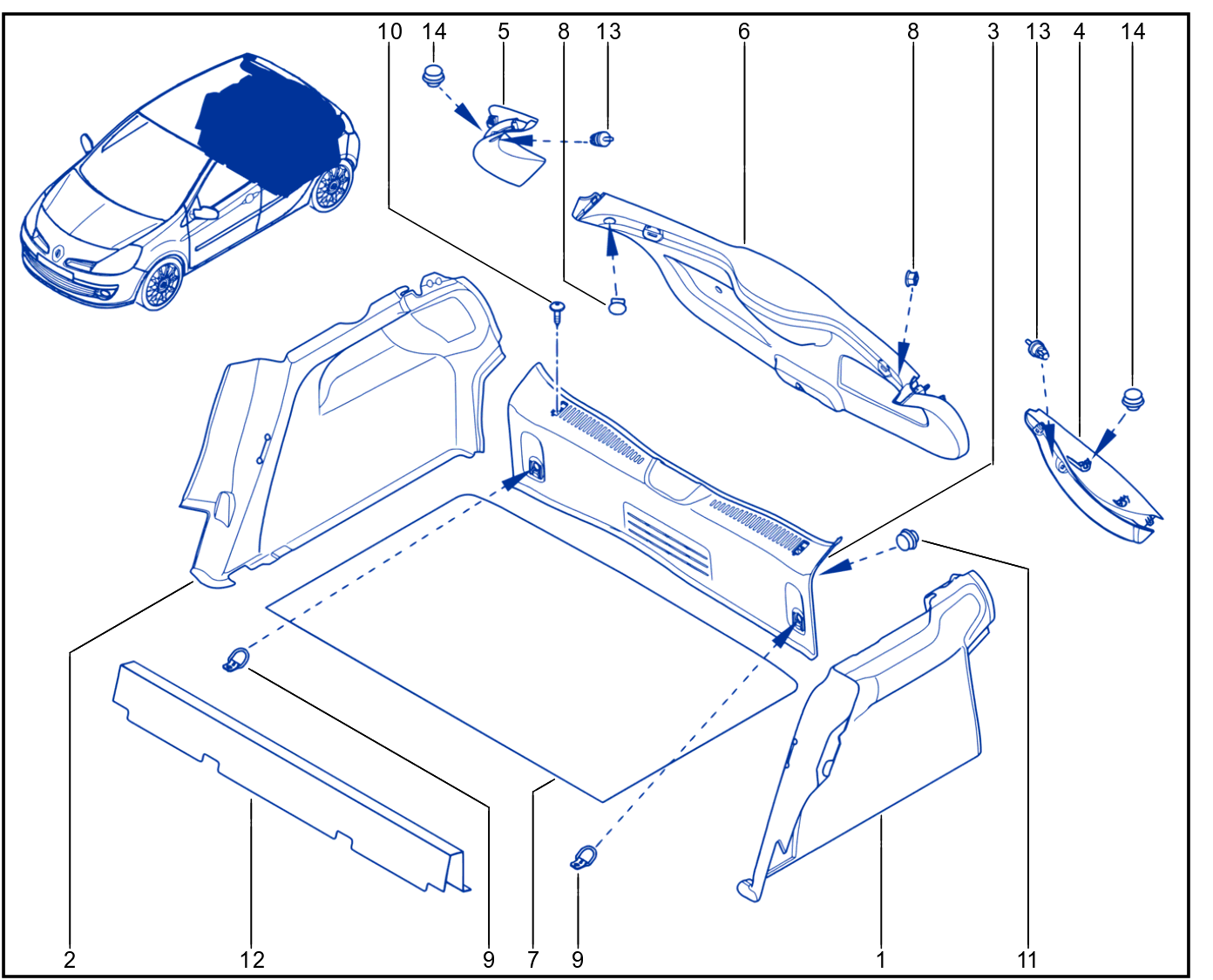 Luggage Compartment Trim - 01007285