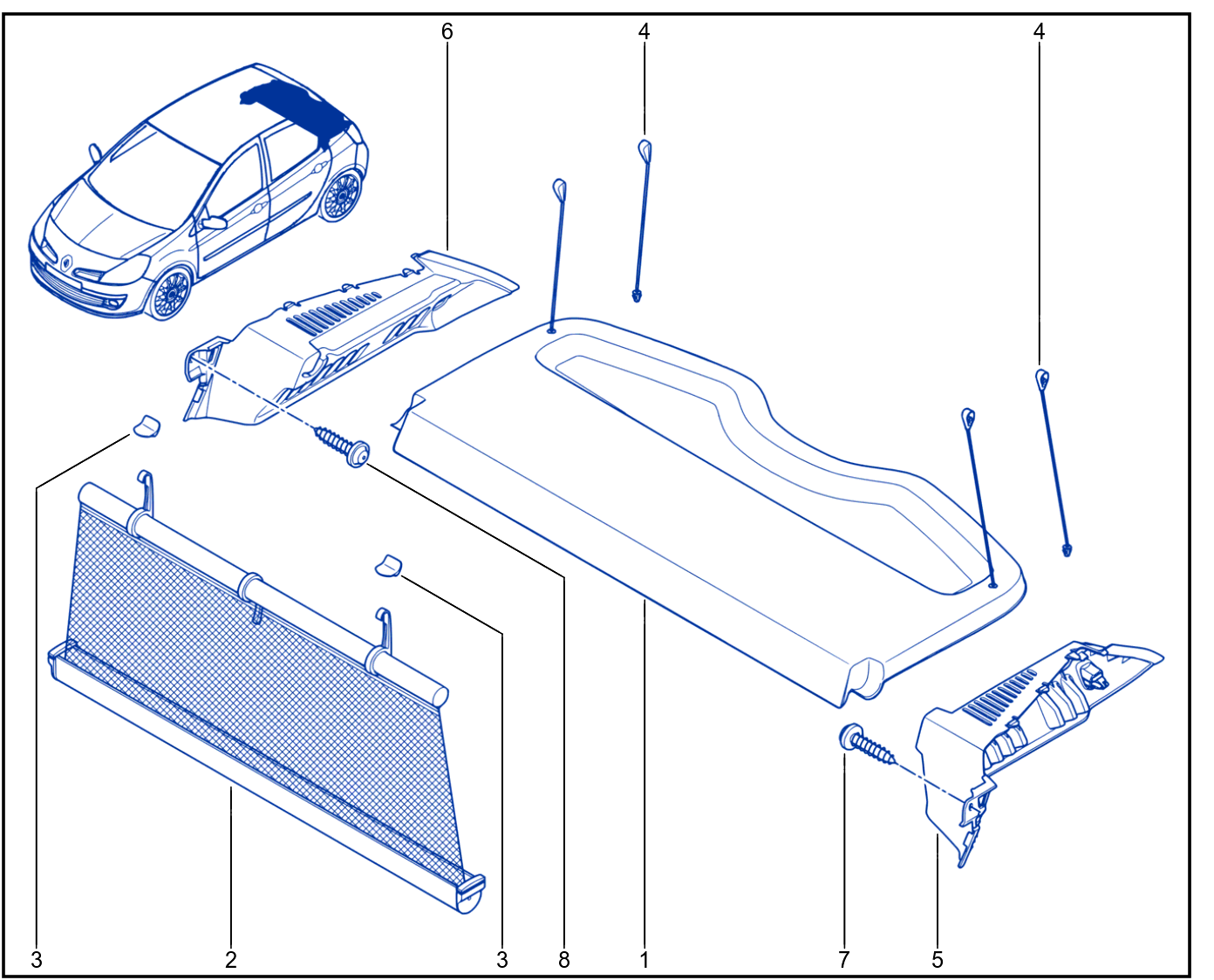 Rear Parcel Shelf - 01007287