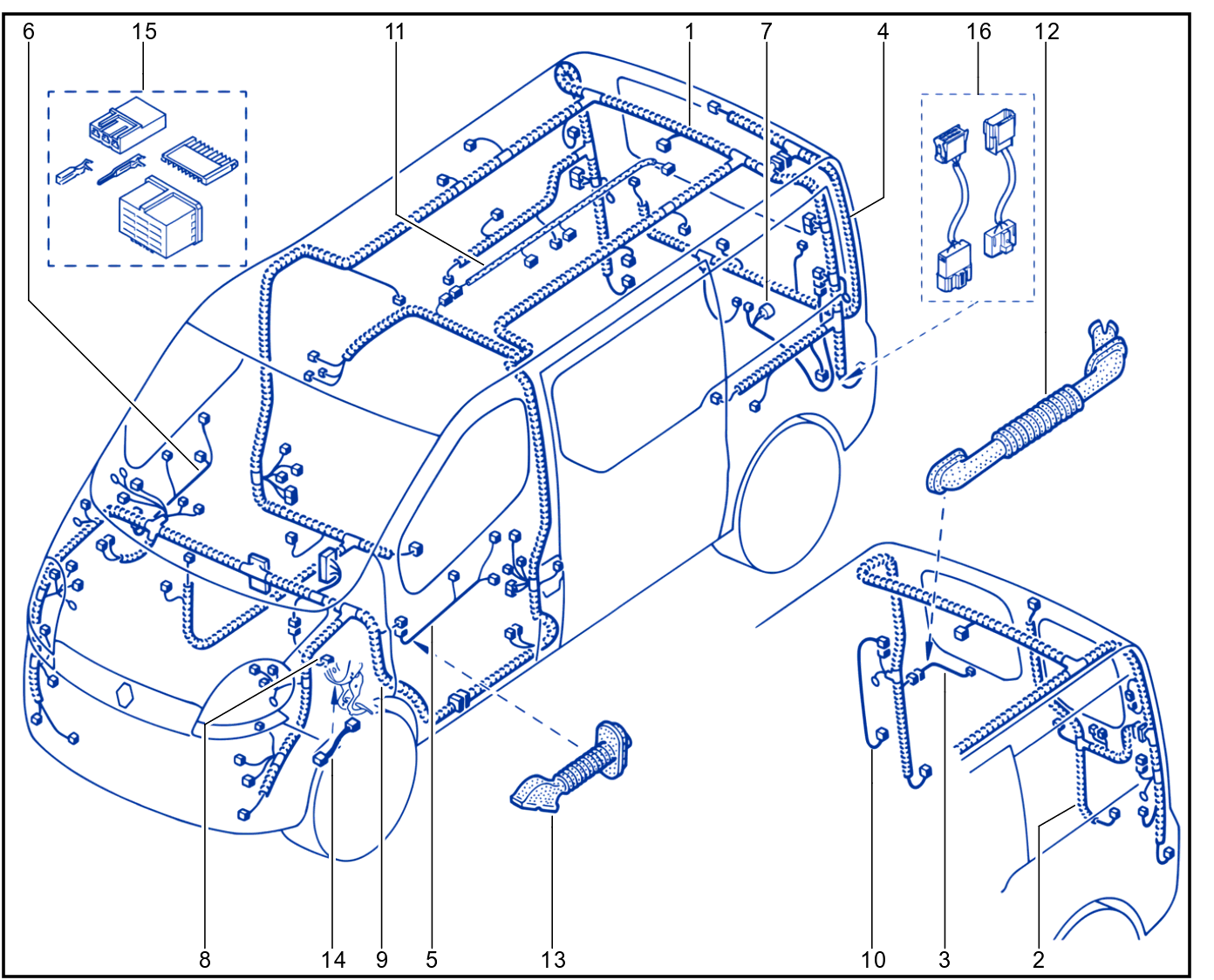 Wiring - Passenger Compartment Components - 01007987