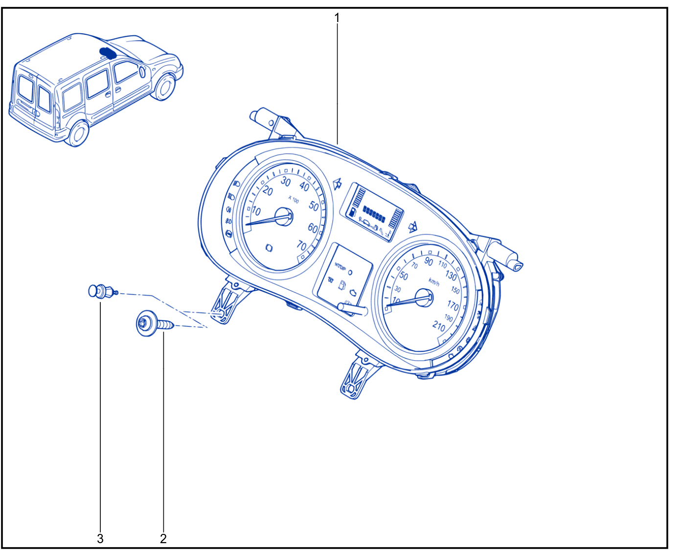 Instrument Panel - Remote Display - 01009220