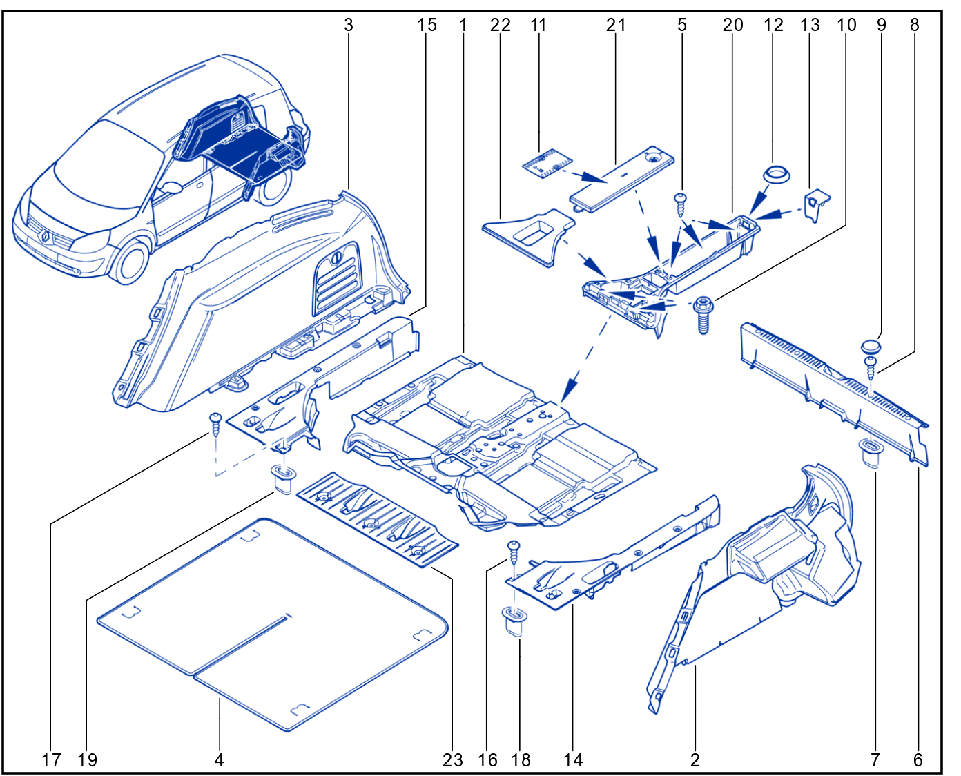 Luggage Compartment Trim - 01009636