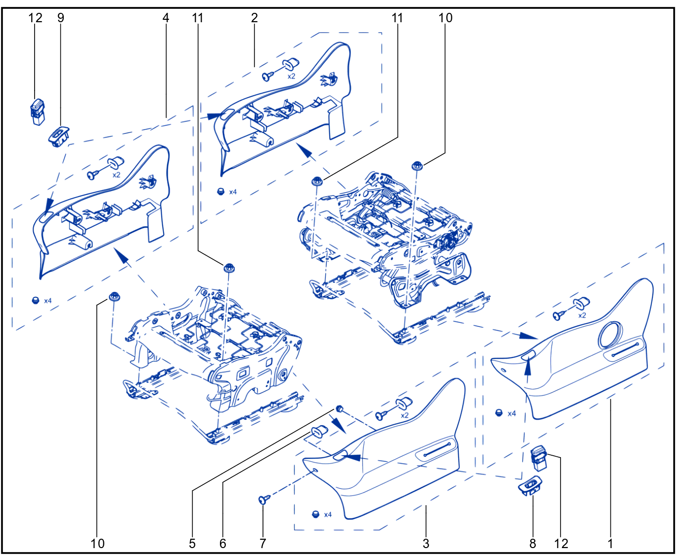 Housing - Switch - Wiring - 01009754