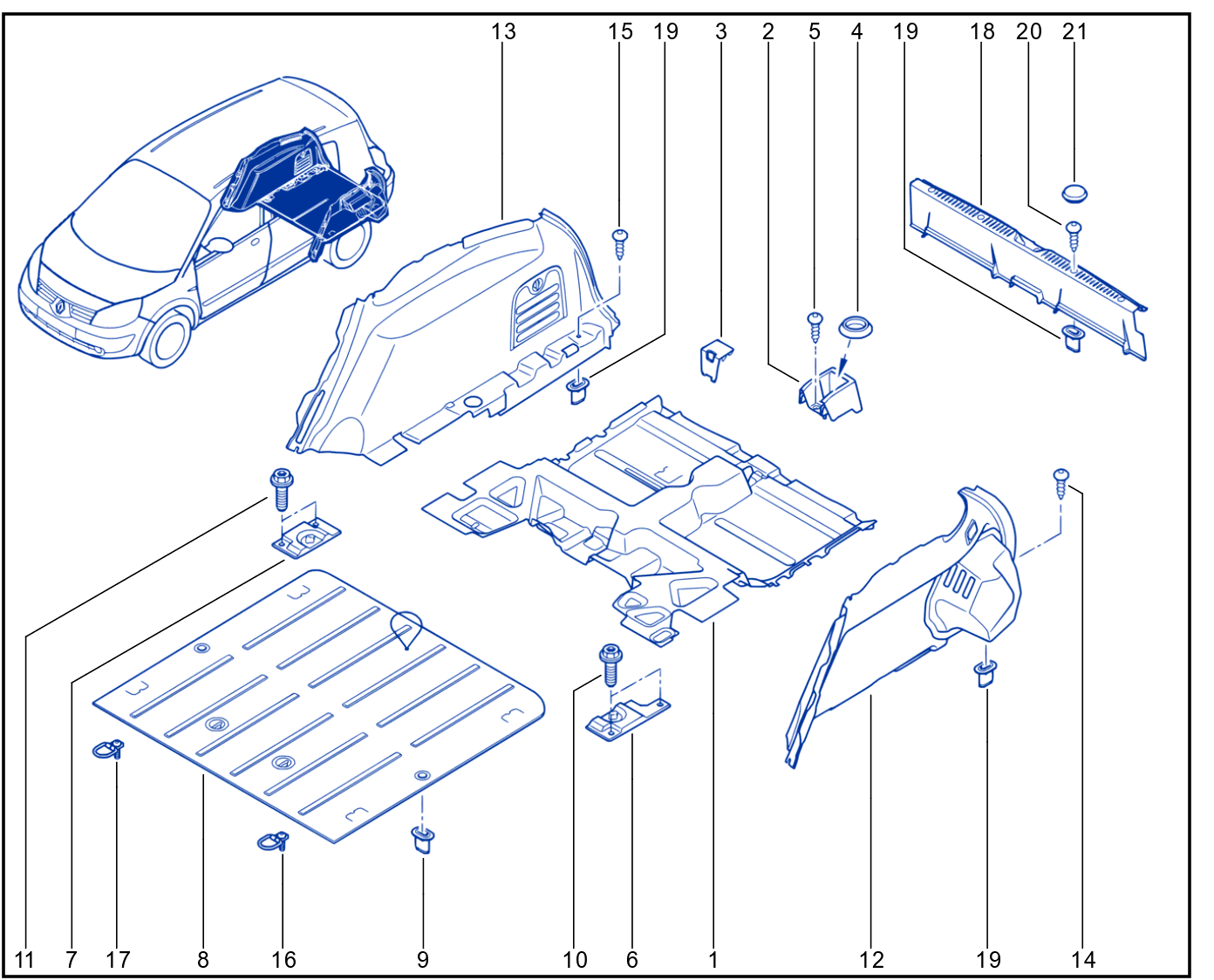 Luggage Compartment Trim - 01009871