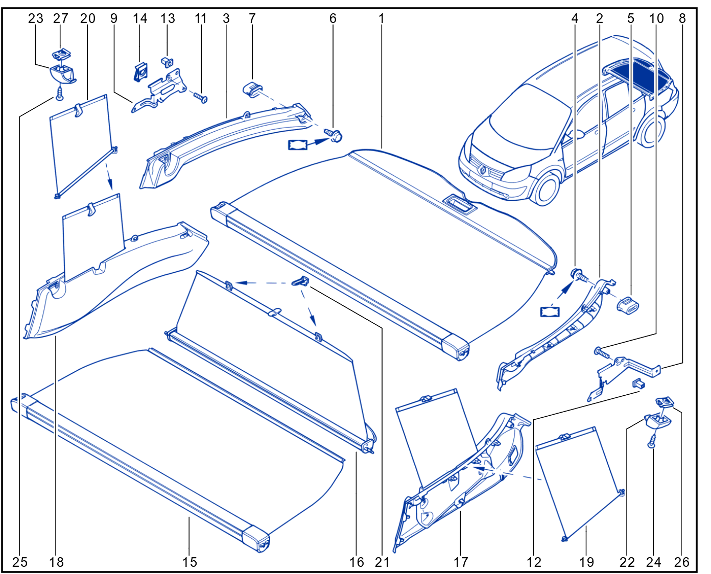 Rear Parcel Shelf - 01010205