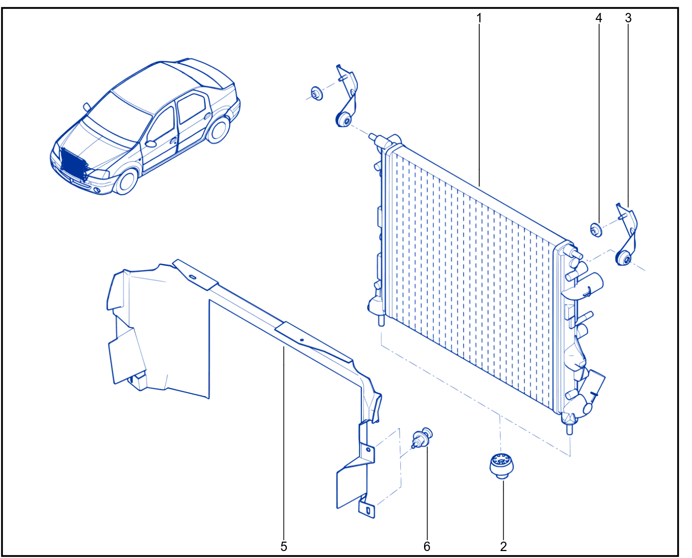 Radiator - Engine Cooling Fan - 01010542