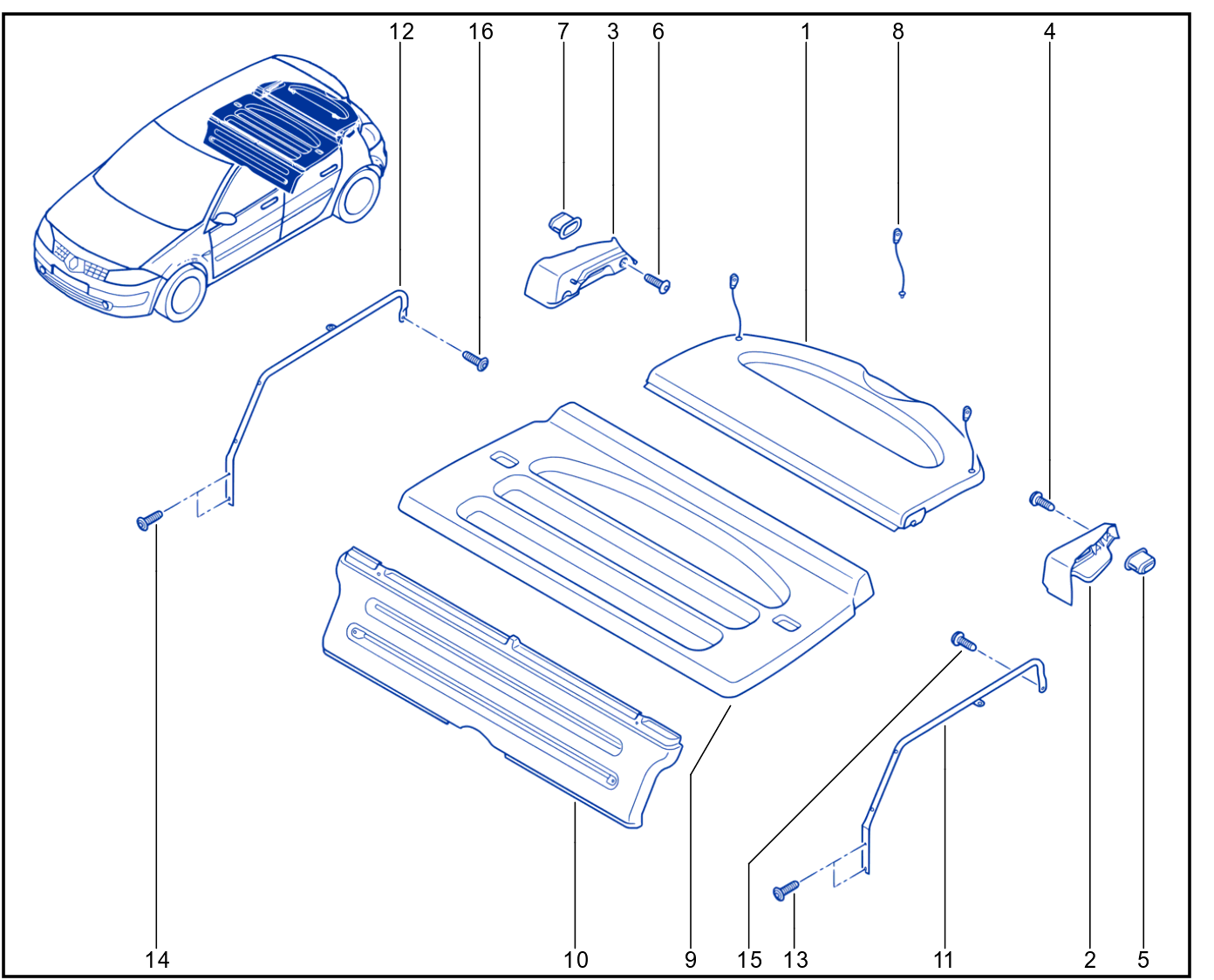 Rear Parcel Shelf - 01011201