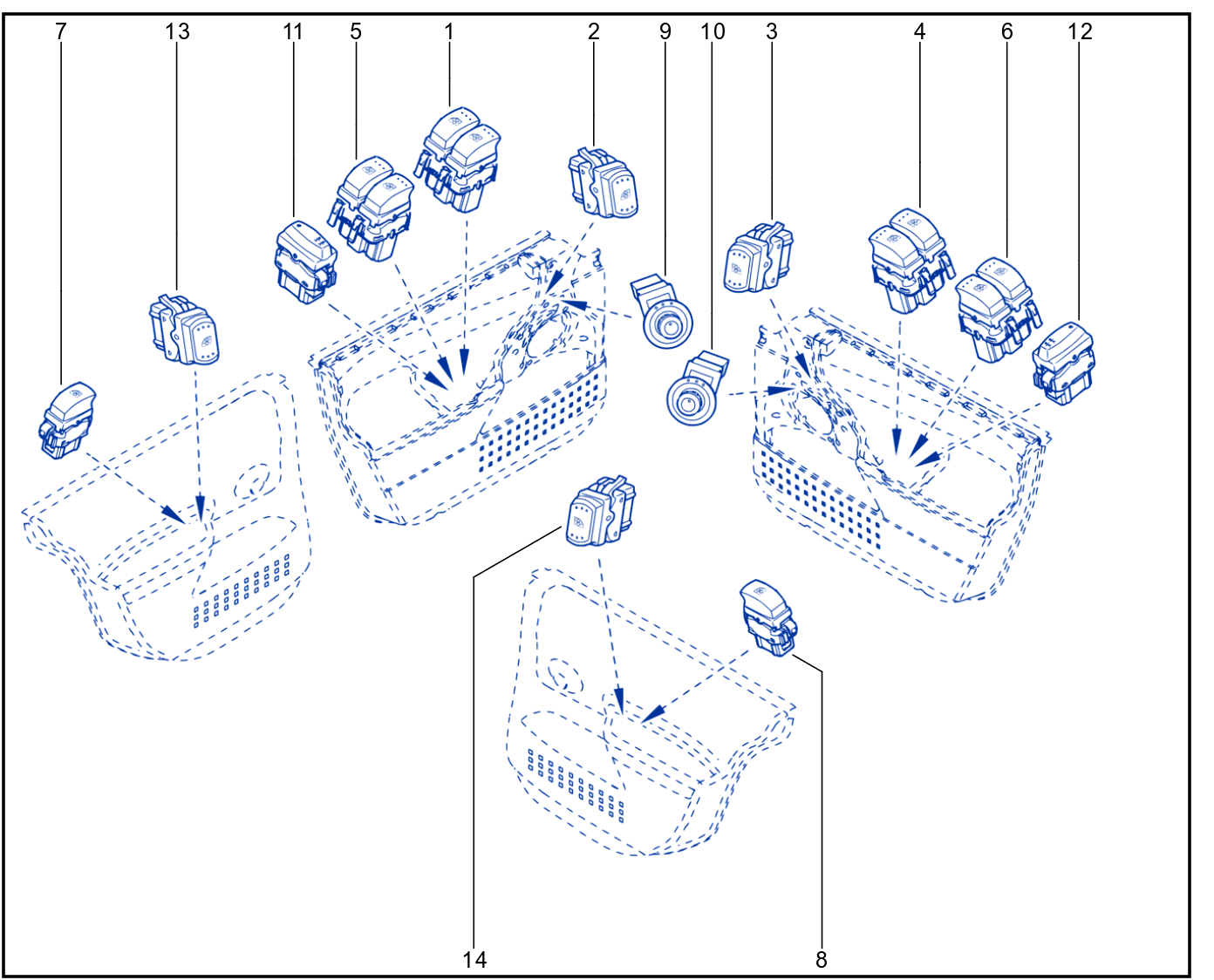 Control On Side Opening Elements - 01011287