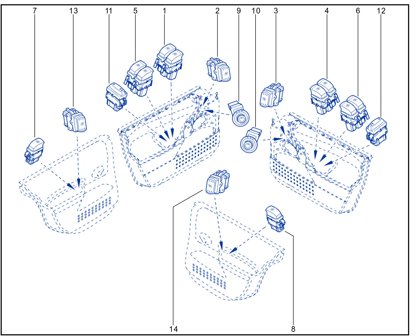 Control On Side Opening Elements - 01011291