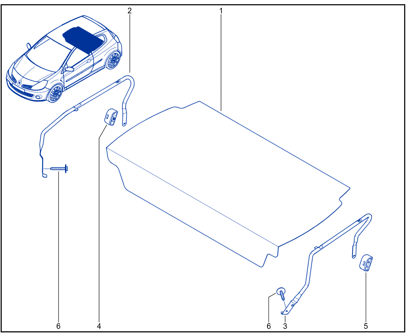 Rear Parcel Shelf - 01012630