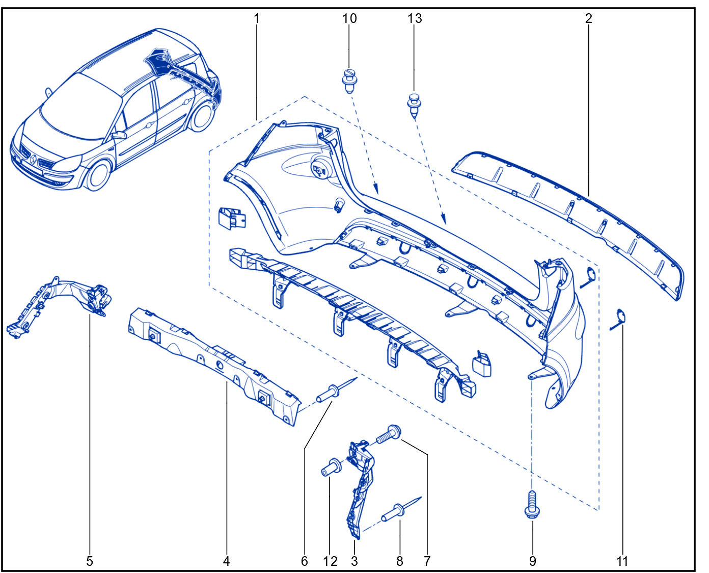Rear Bumper - 01013244