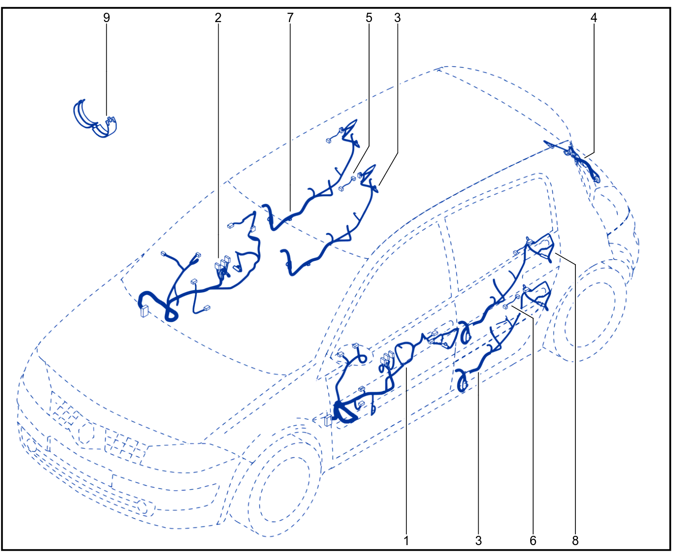 Wiring - Opening Element Components - 01013945