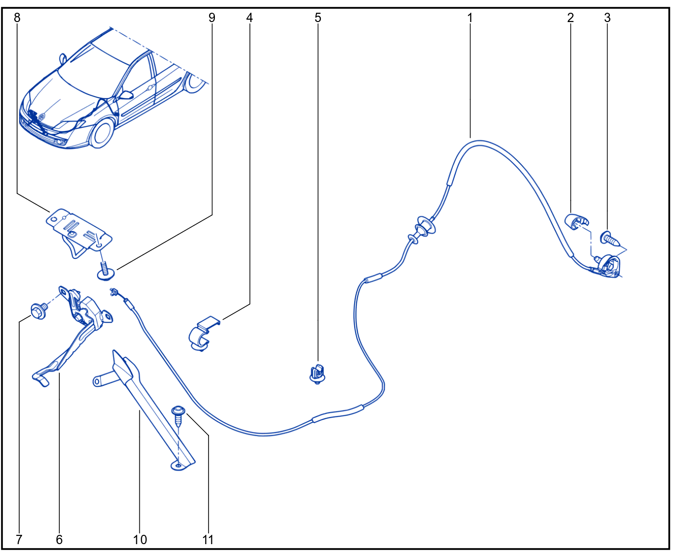 Front Opening Element Control And Mechanism - 01015041