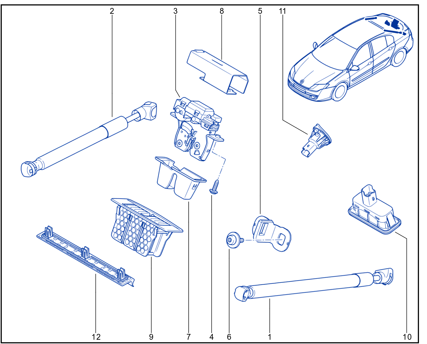 Rear Opening Element Control And Mechanism - 01015115