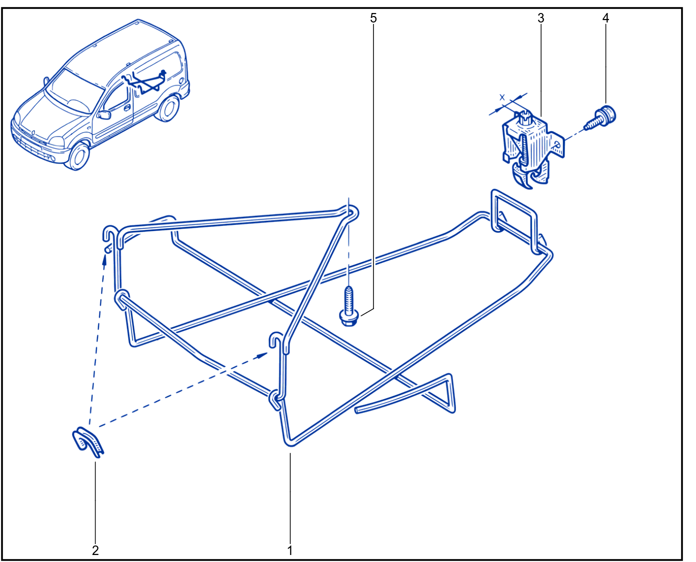 Emergency Spare Wheel Support - 01016536