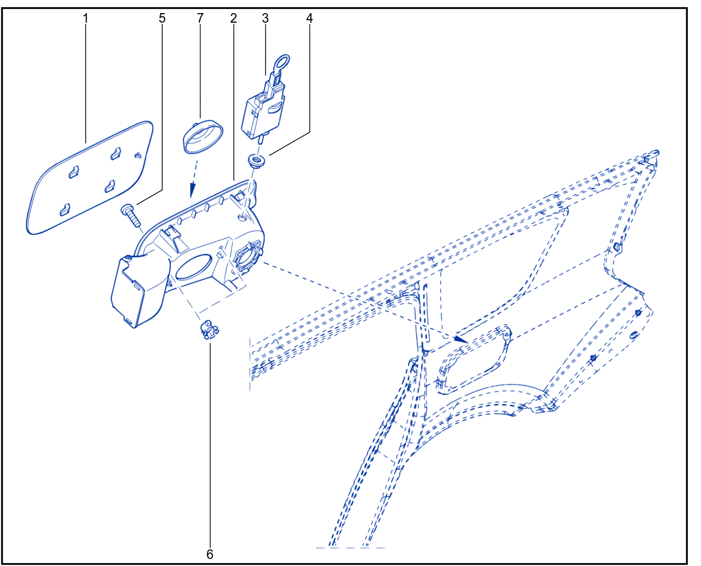 Fuel Filler Flap - Charging Socket - 01017835