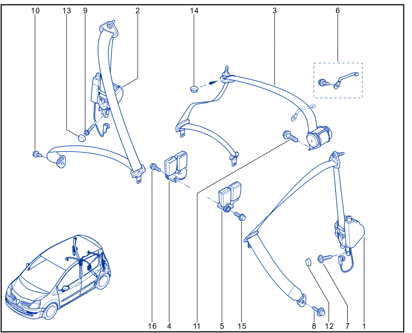 Rear Seat Belt - 01017877