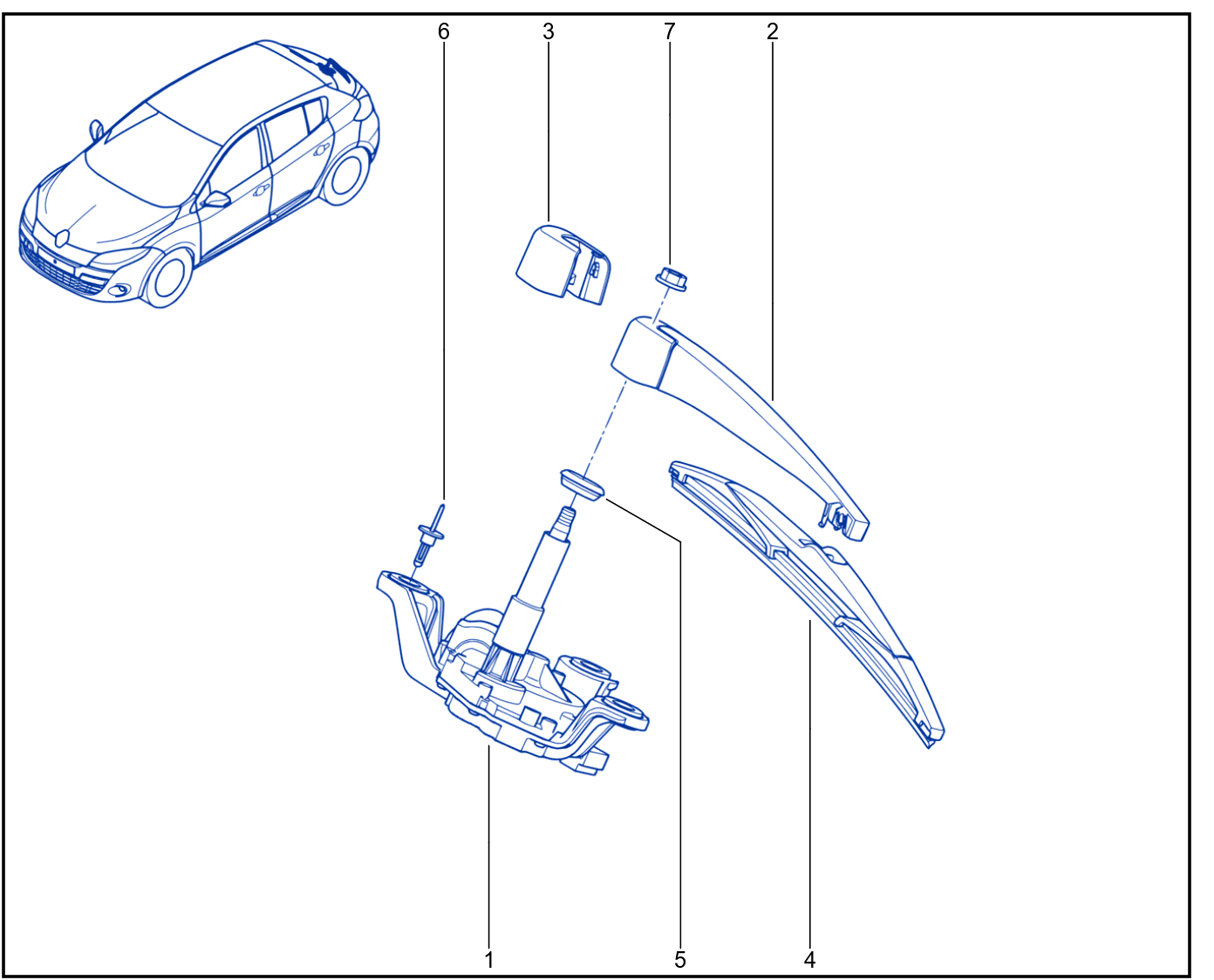 Rear Window Wiping - Washing - 01019011