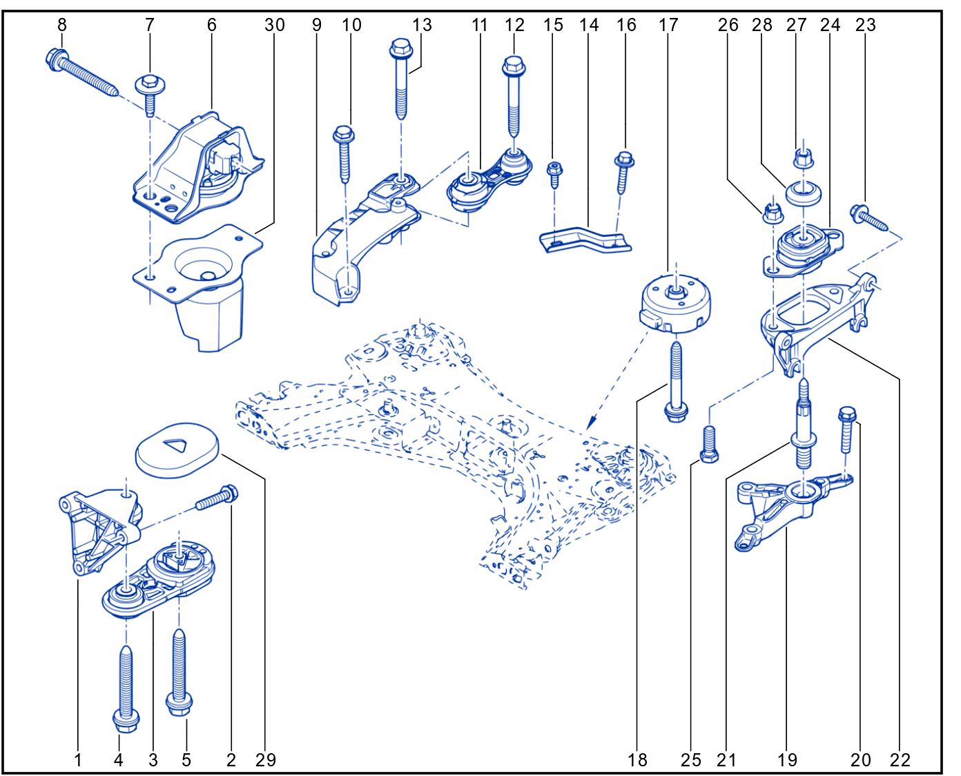 Engine And Transmission Assembly Support - 01019986