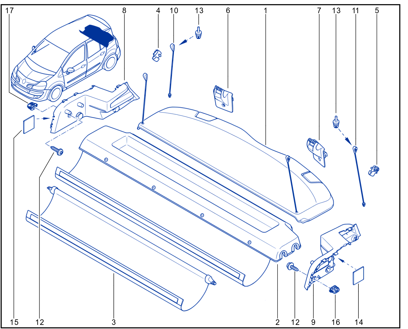 Rear Parcel Shelf - 01020049