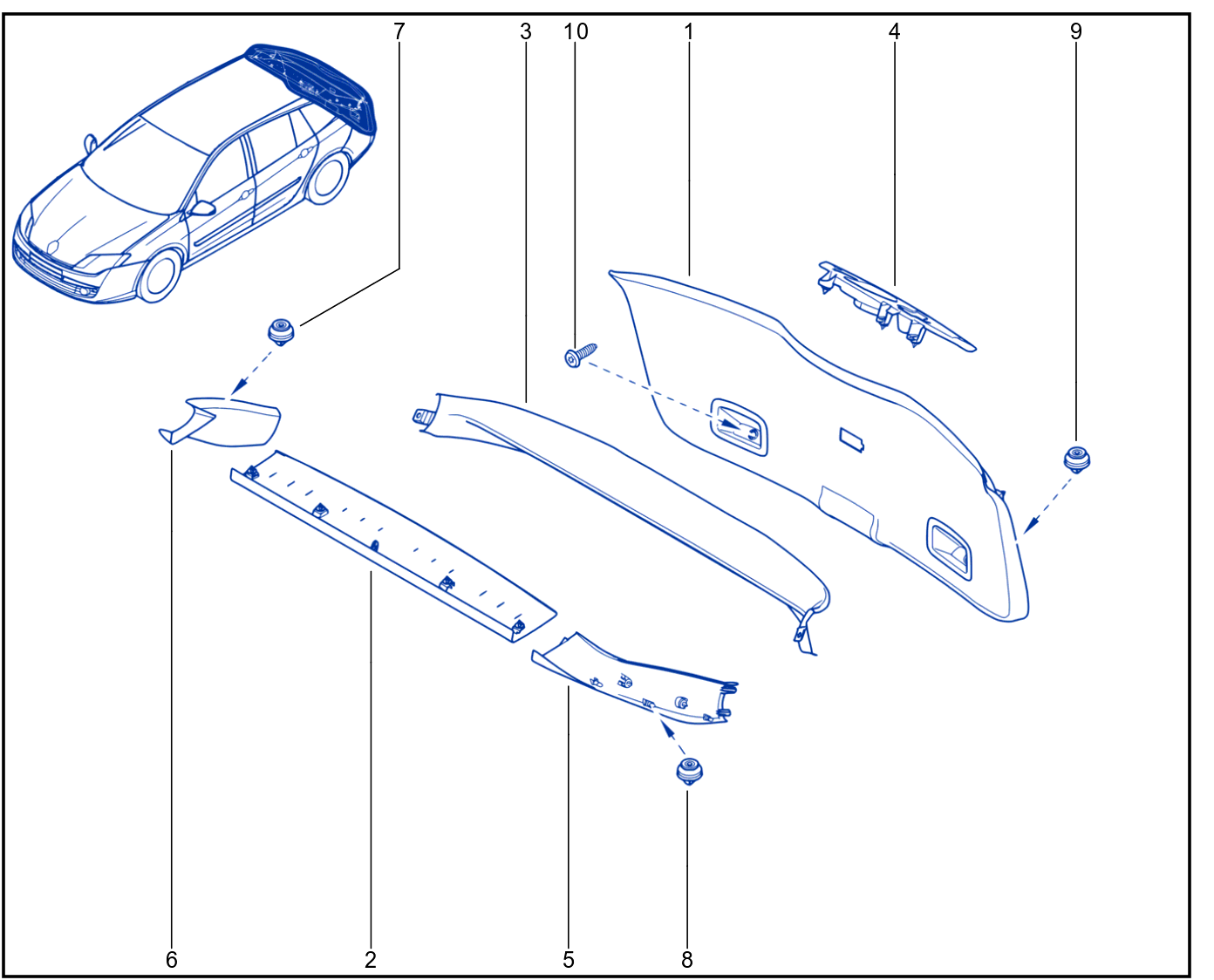 Luggage Compartment Trim - 01020897