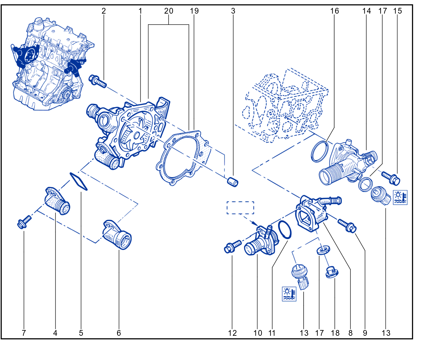 Water Pump - Coolant Unit - 01021707