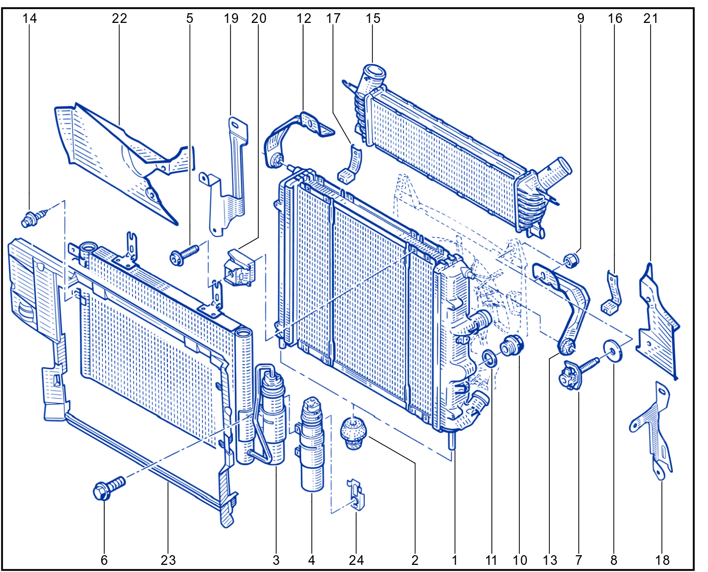Radiator - Engine Cooling Fan - 01022346