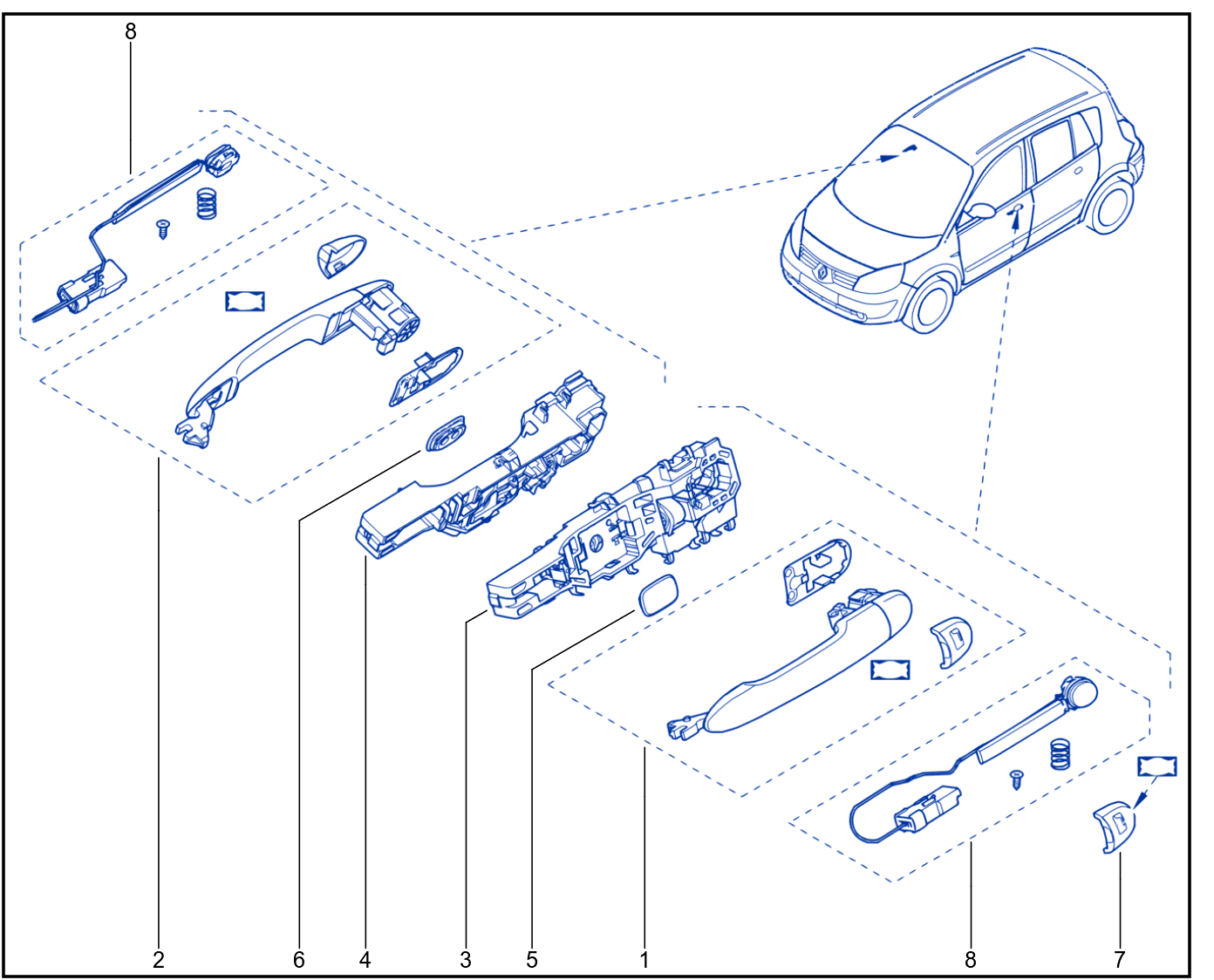 Exterior Opening Element Control - Lock Barrel - 01022532