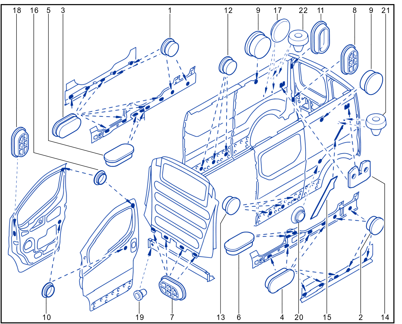 Sealing Of Non-Side Opening Elements - 01023040