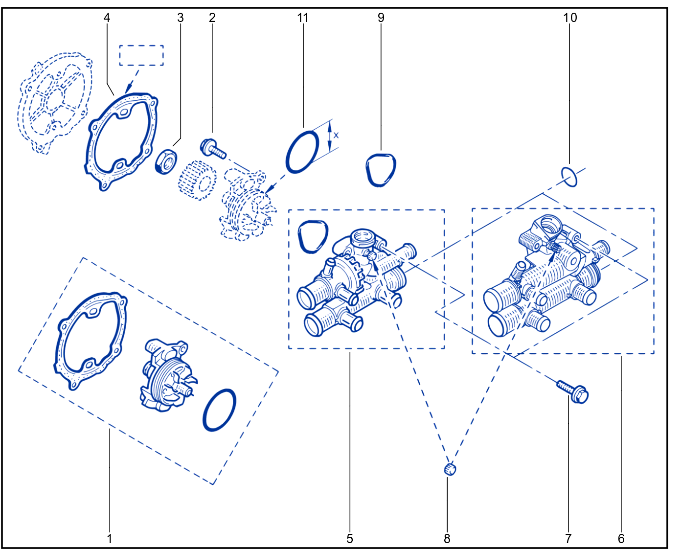 Water Pump - Coolant Unit - 01023300