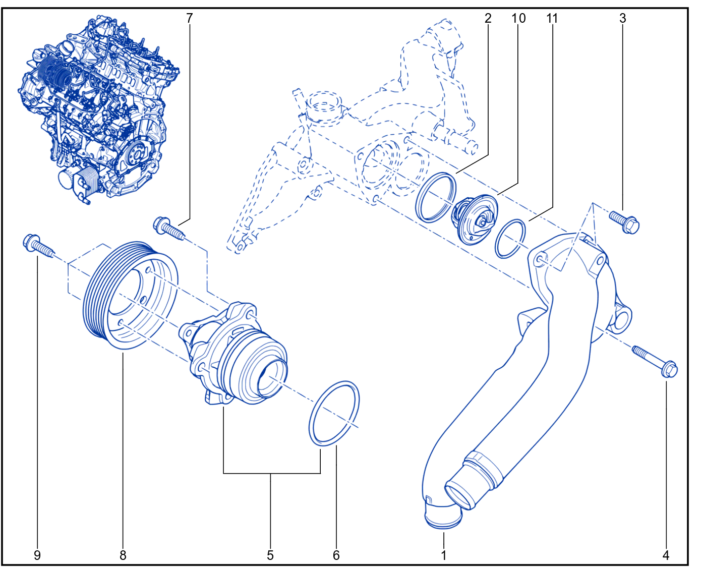 Water Pump - Coolant Unit - 01023402