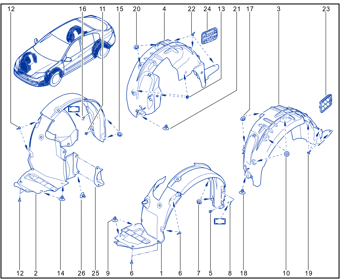 Wheel Arch - Mud Flap - 01023548
