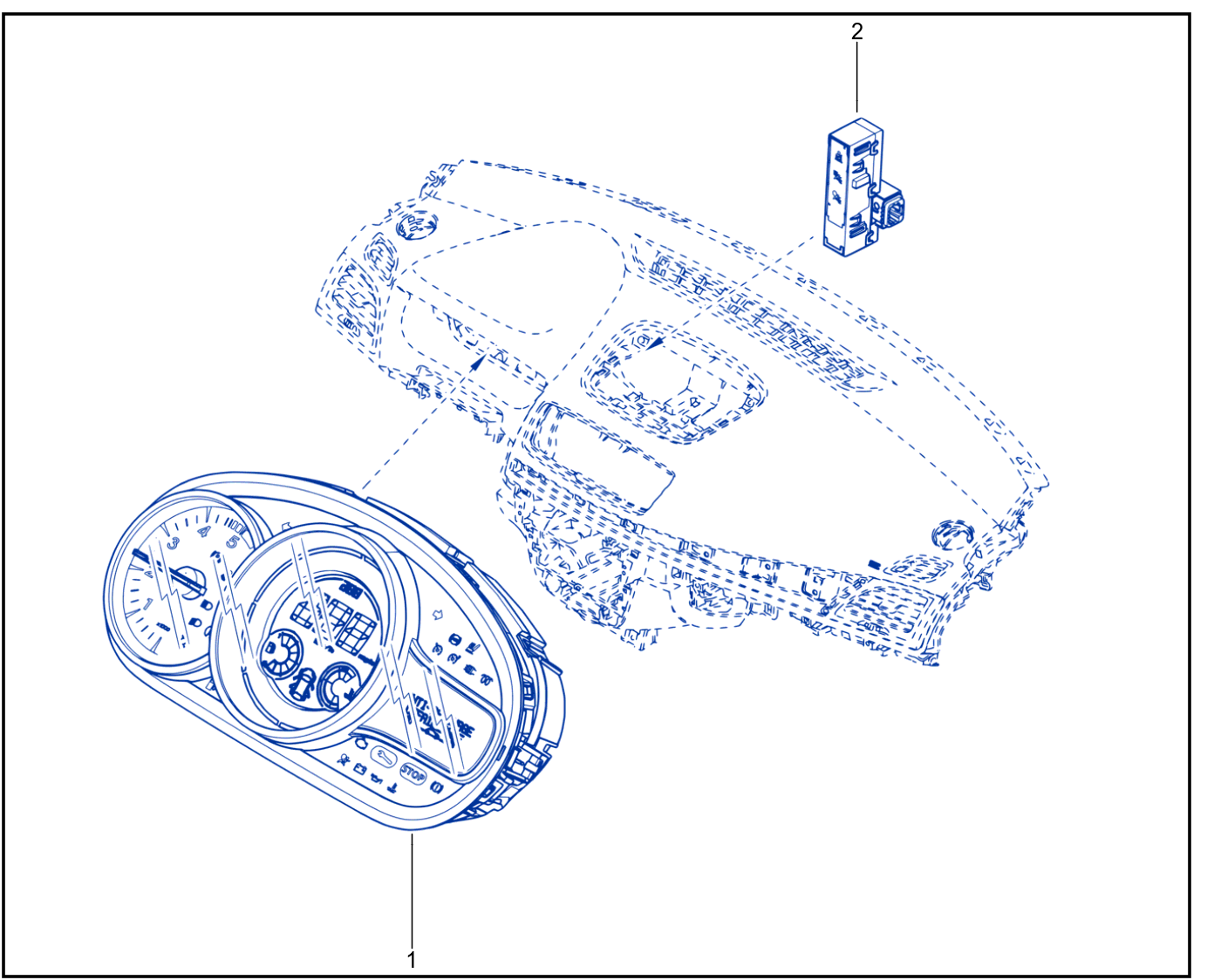 Instrument Panel - Remote Display - 01023617