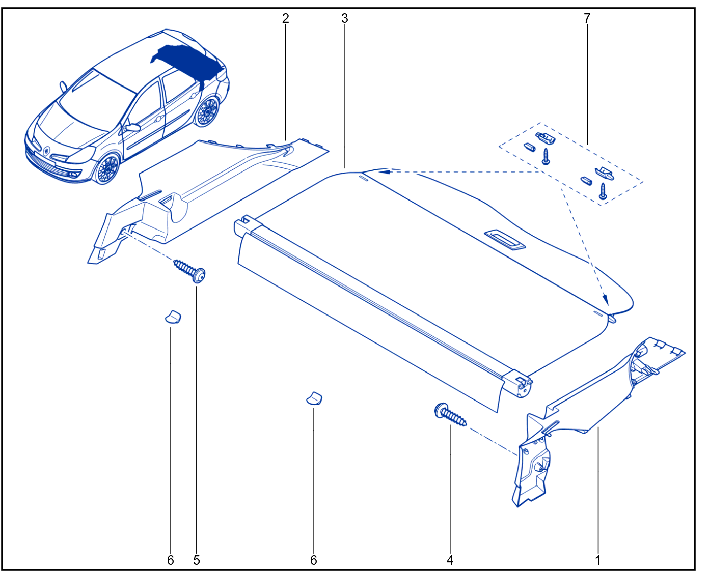Rear Parcel Shelf - 01023905