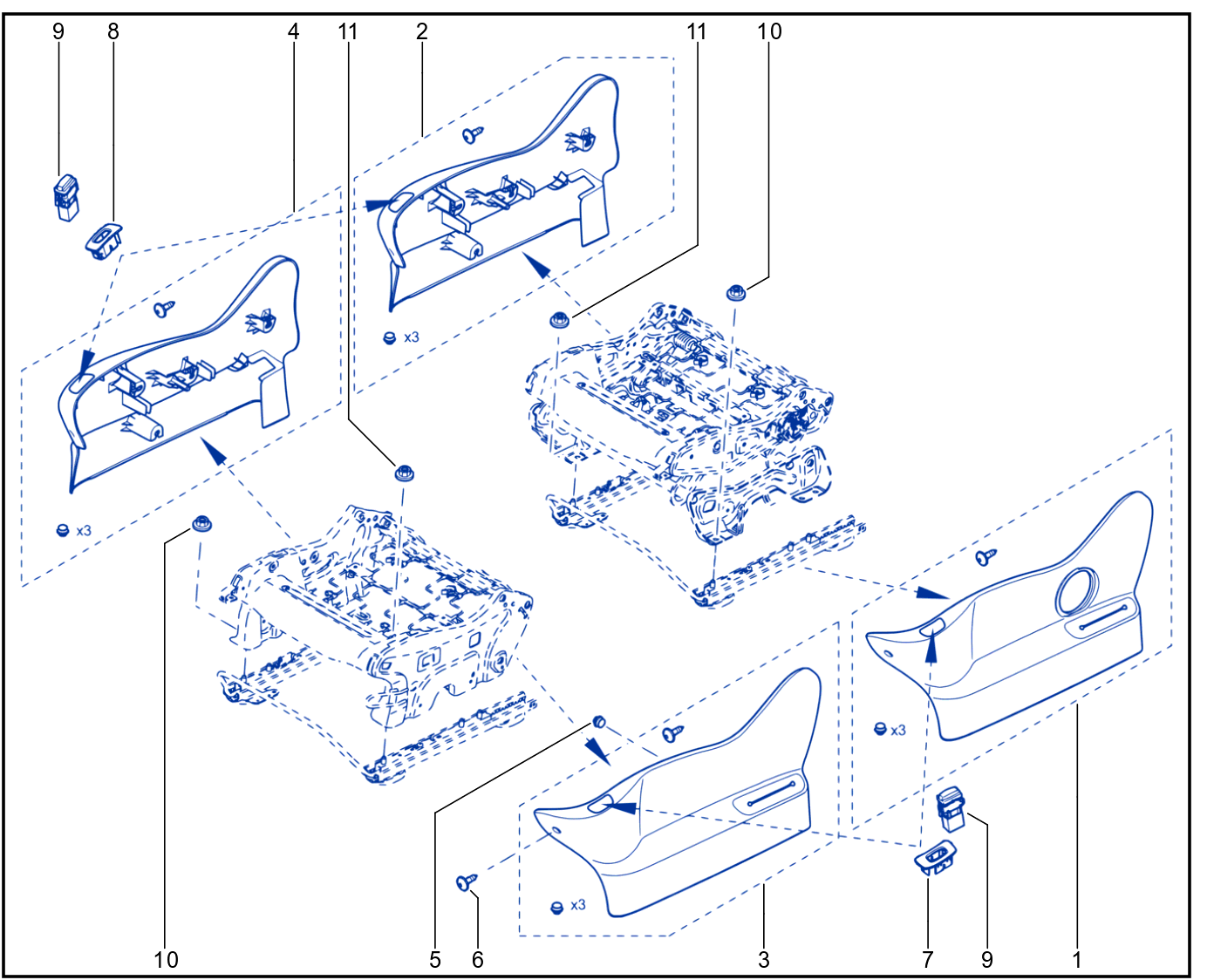 Housing - Switch - Wiring - 01024965