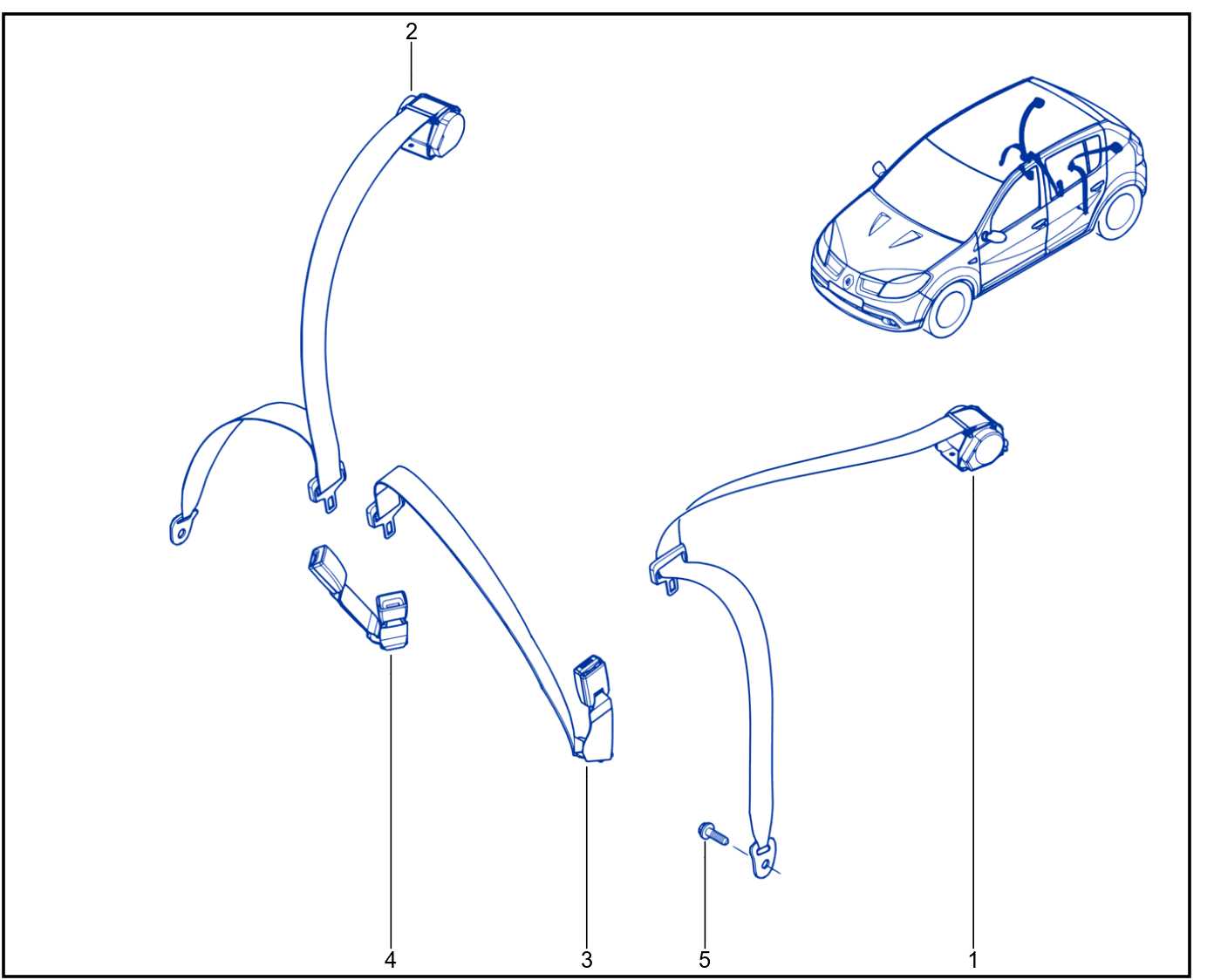 Rear Seat Belt - 01025219